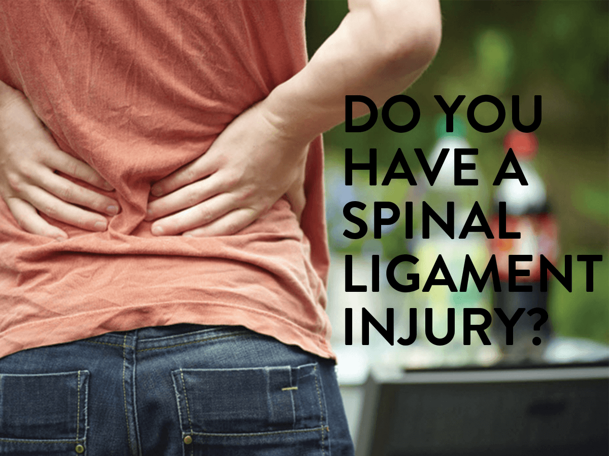There is a good chance you have a spinal ligament injury.